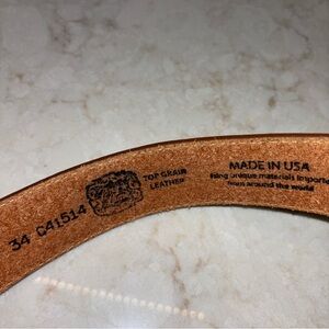 Tony Lama Men's Cowboy Western Belt Size 34 Waist Brown Leather